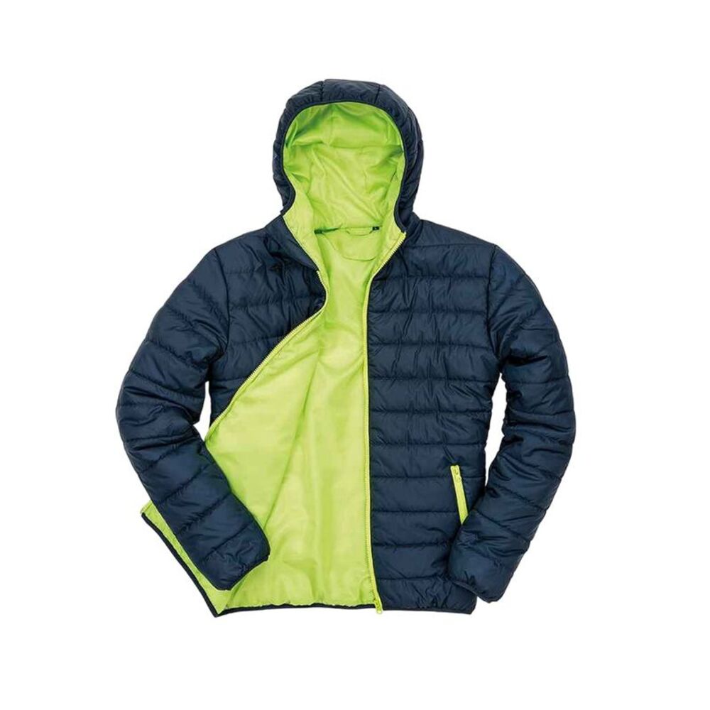 Result Core Mens Padded Jacket / Navy/Lime